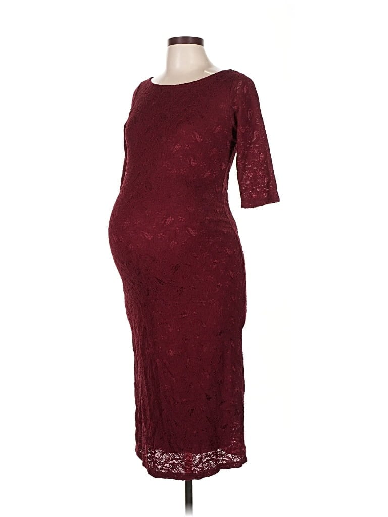 Pre-owned Pink Blush Cocktail Dress In Burgundy