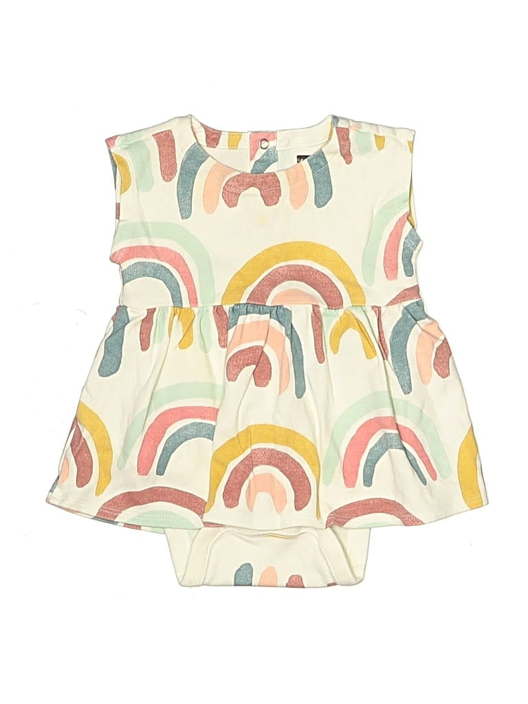 Pre-owned Tea Babies' Short Sleeve Outfit In White