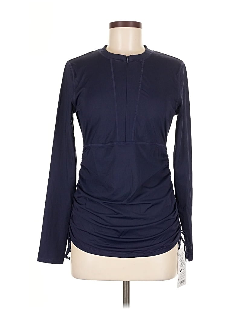 Pre-owned Athleta Long Sleeve T-shirt In Blue