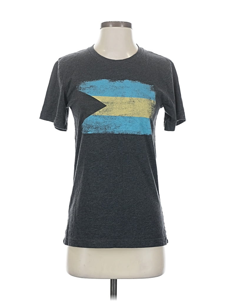 Pre-owned Canvas Short Sleeve T-shirt In Gray
