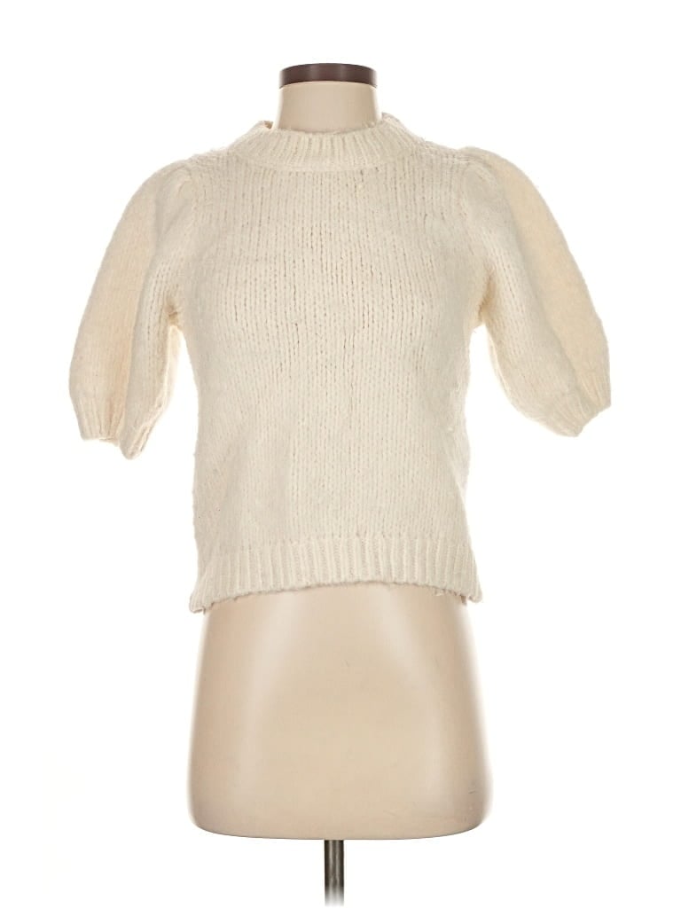 Pre-owned Bluivy Turtleneck Sweater In White
