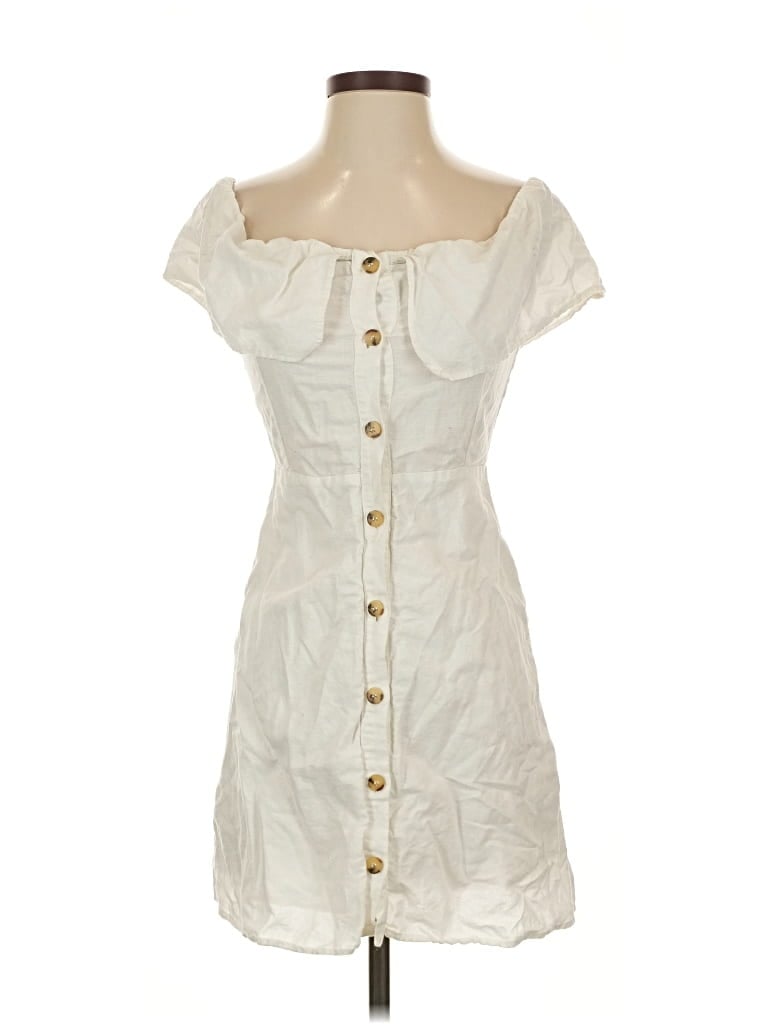 Pre-owned Pull & Bear Casual Dress In White