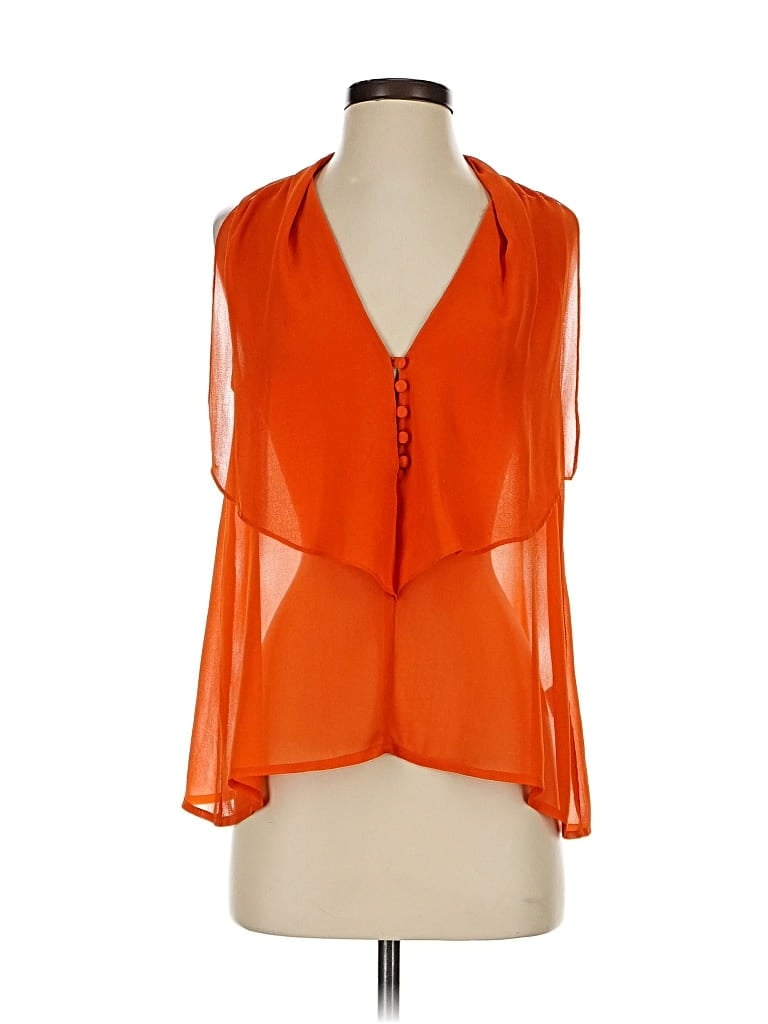 Pre-owned Millau Sleeveless Blouse In Orange