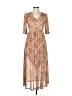 Assorted Brands Paisley Tan Casual Dress Size XS - photo 1
