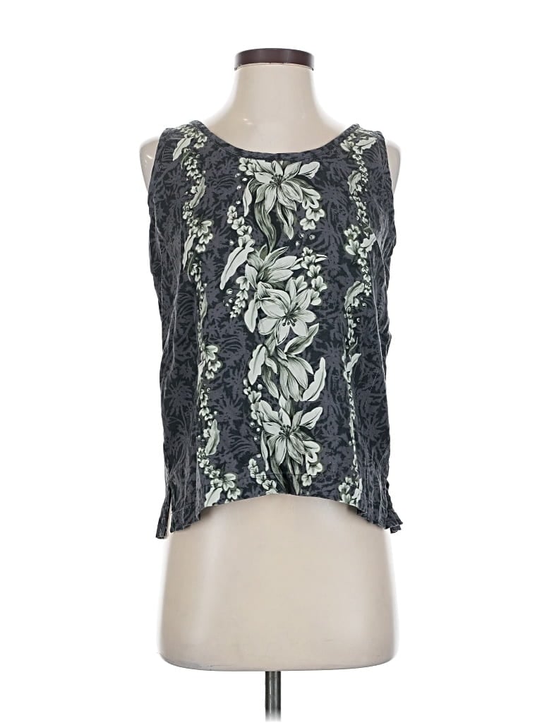 Pre-owned Tommy Bahama Sleeveless Silk Top Green Halter Neckline Tops