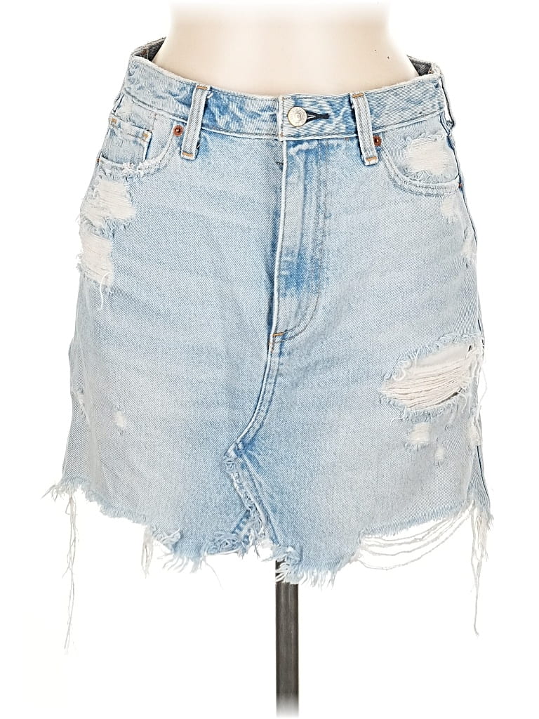 Pre-owned Abercrombie & Fitch Denim Skirt In Blue