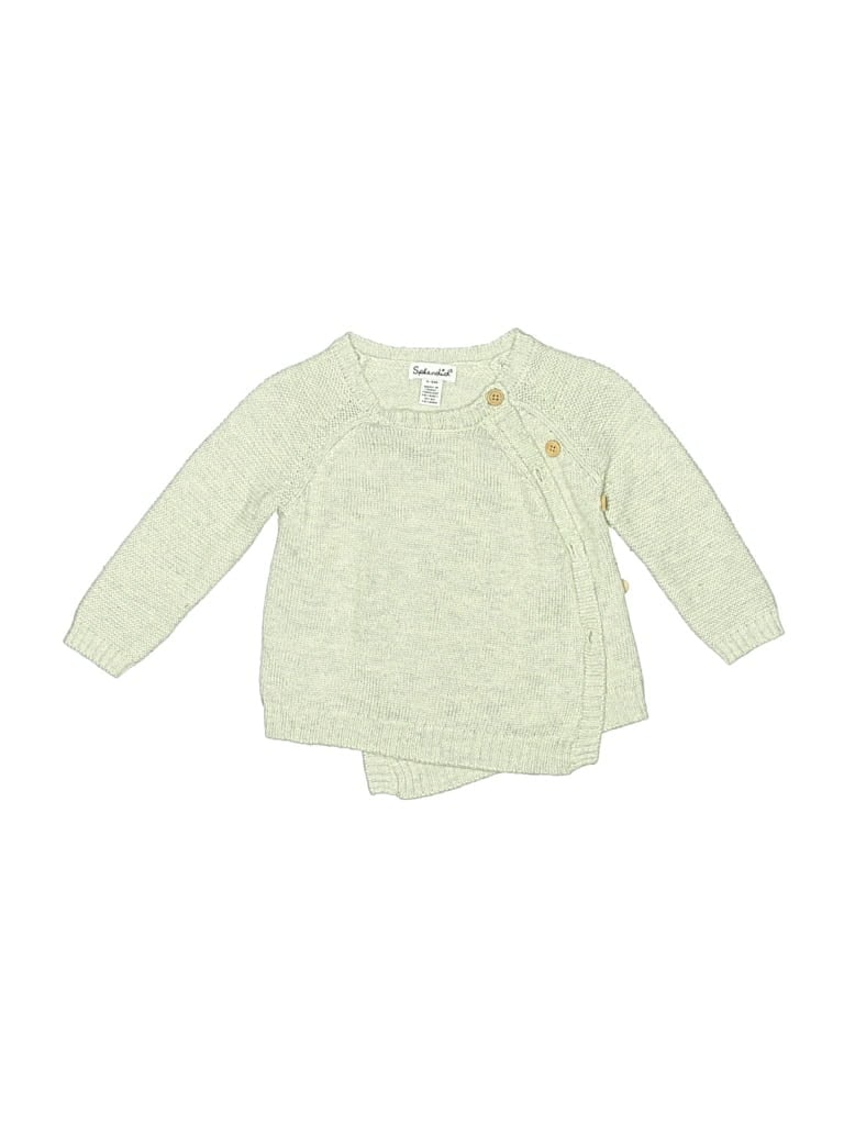 Pre-owned Splendid Babies' Cardigan Sweater In Green