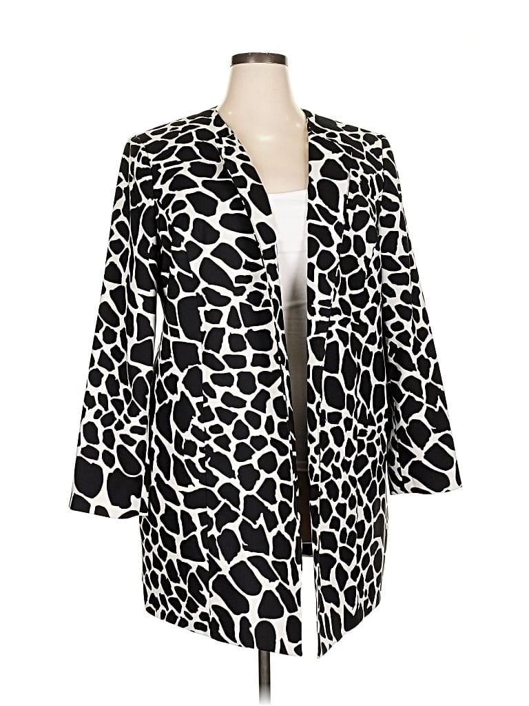 Pre-owned Evan Picone Blazer Jacket In White