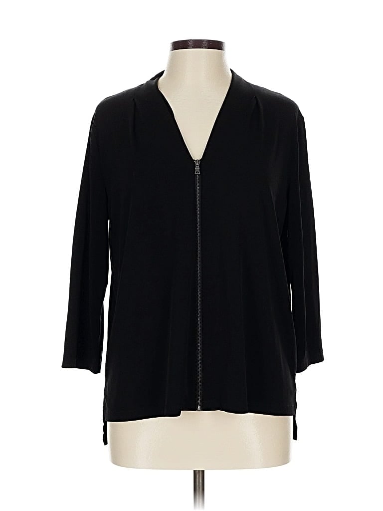 Pre-owned Tahari Long Sleeve Blouse In Black