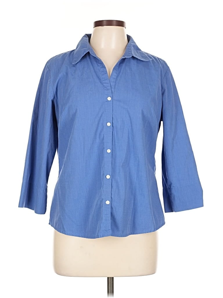 Pre-owned A.l.c 3/4 Sleeve Blouse In Blue