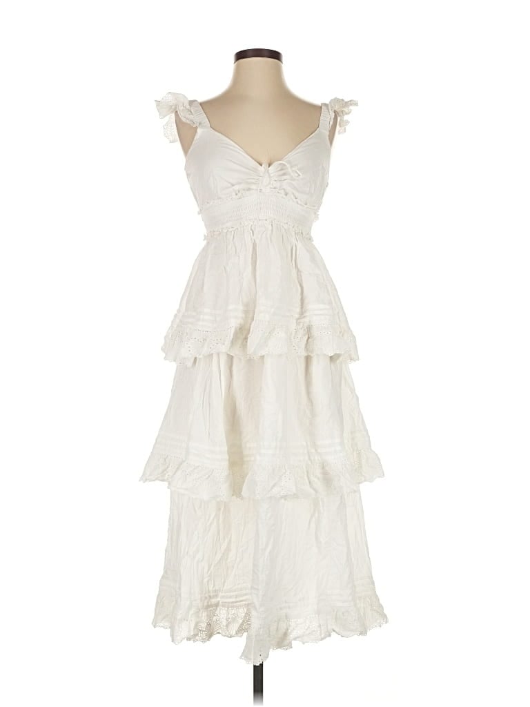 Pre-owned Cleobella Cocktail Dress In White