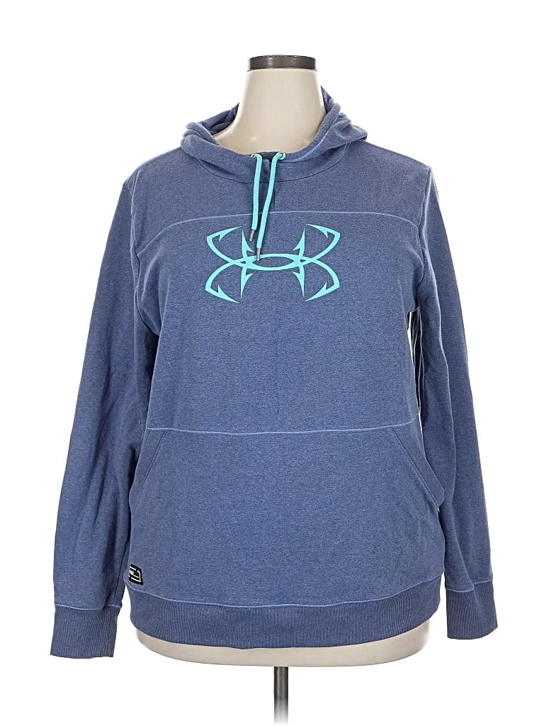 Pre-owned Under Armour Pullover Hoodie In Blue