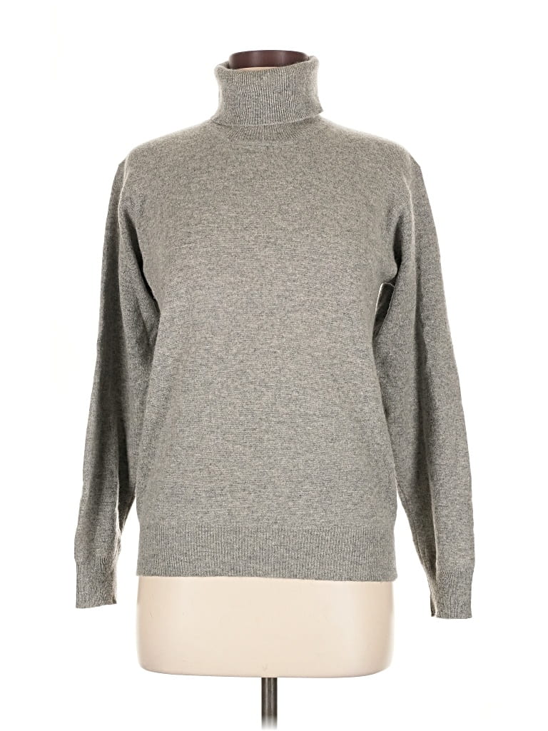 Pre-owned Valerie Stevens Turtleneck Sweater In Gray