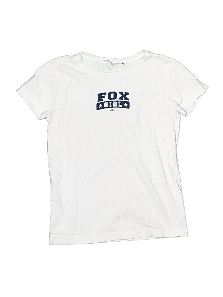 Pre-owned Fox Kids'  Short Sleeve T-shirt In White