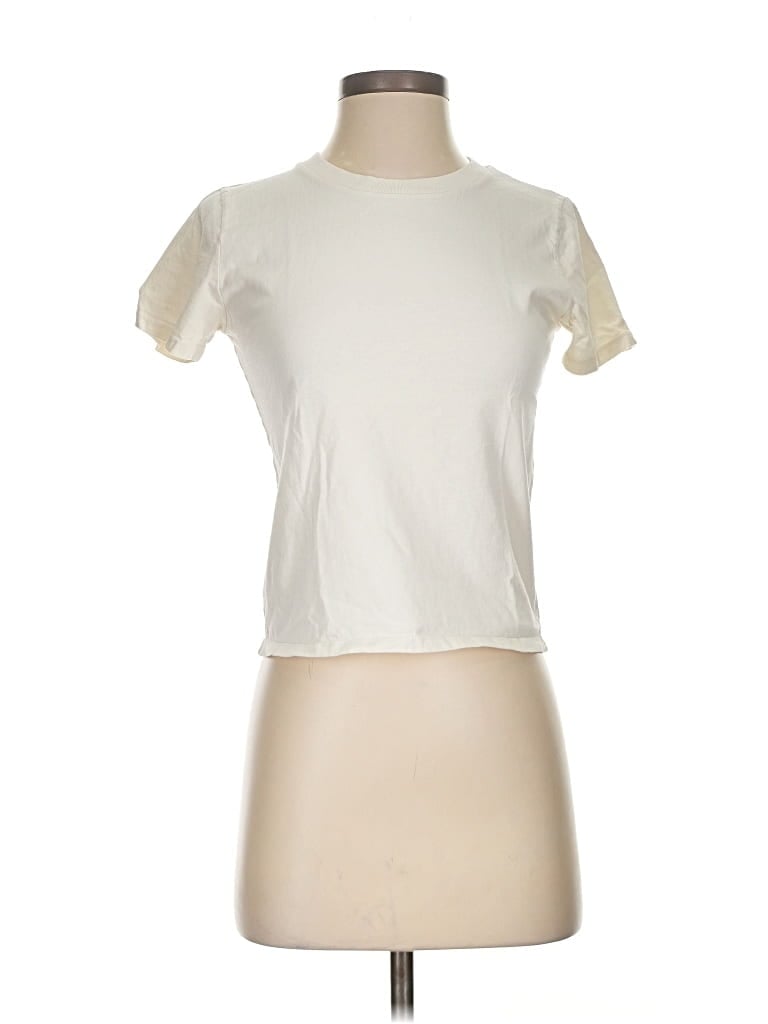 Pre-owned Brandy Melville Short Sleeve T-shirt In White