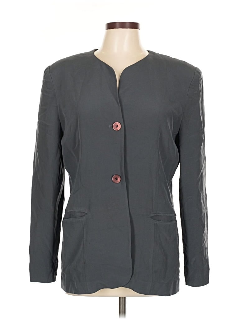 Pre-owned Jones New York Blazer Jacket In Gray