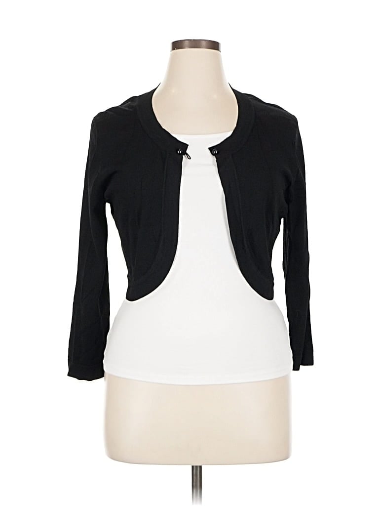 Pre-owned Jessica Howard Cardigan Sweater In Black