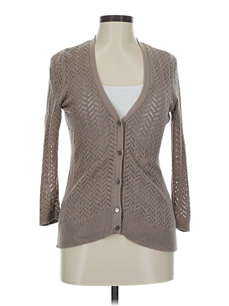 Pre-owned Ann Taylor Cardigan Sweater In Brown