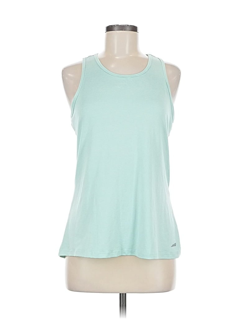 Pre-owned Avia Tank Top Teal Halter Neckline Tops In Blue