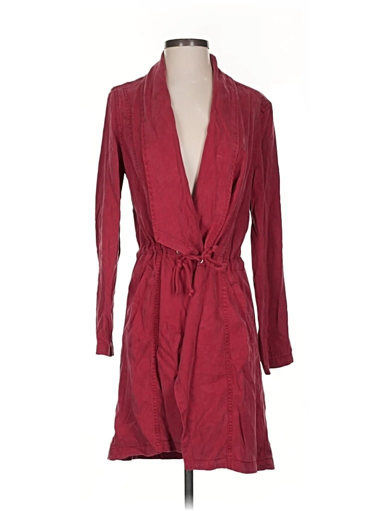 Pre-owned Max Jeans Coat In Burgundy