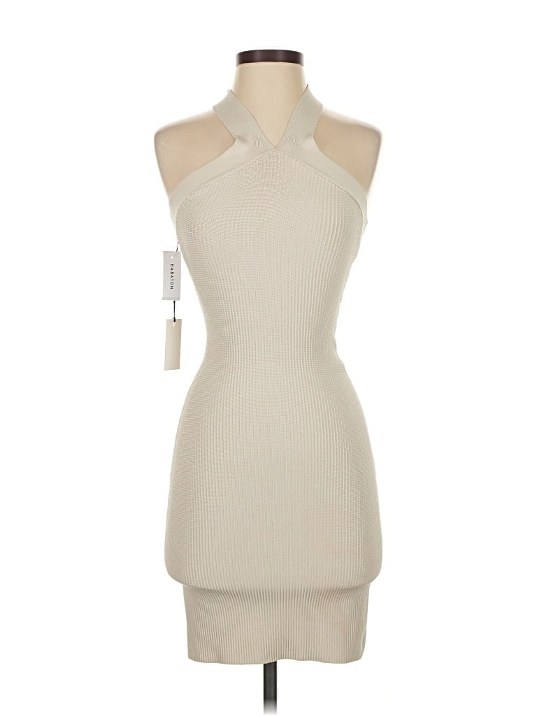 Pre-owned Babaton Cocktail Dress In White