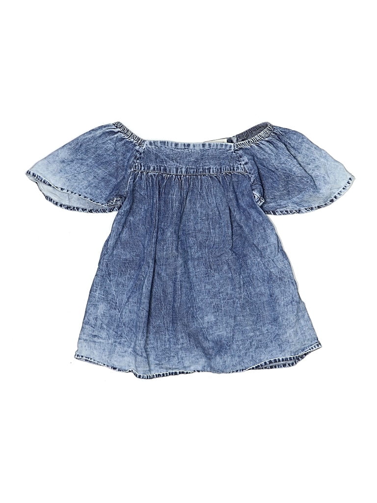 Pre-owned Tucker + Tate Kids' Short Sleeve Blouse In Blue