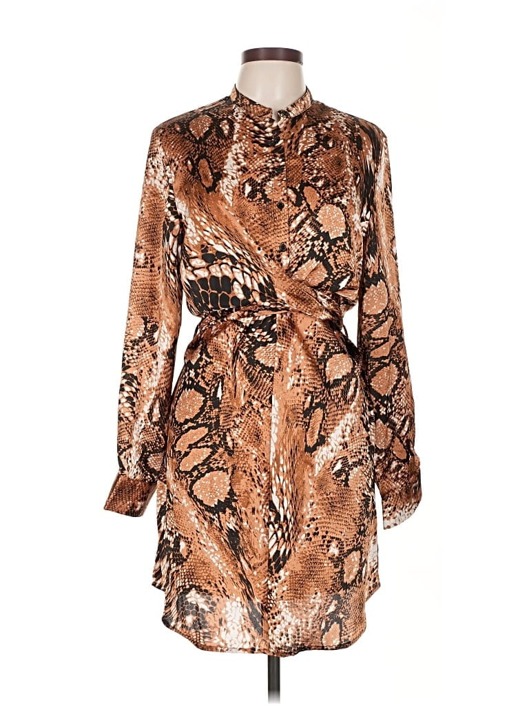 Pre-owned Prettylittlething Cocktail Dress In Orange