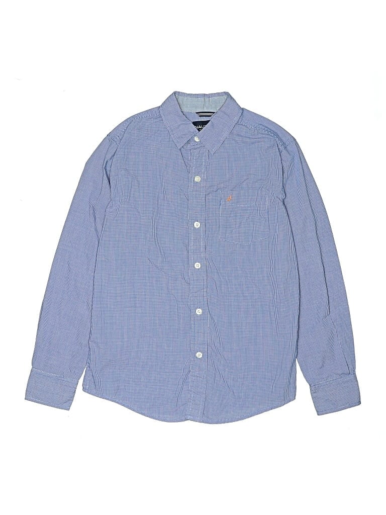 Pre-owned Nautica Kids' Long Sleeve Button Down Shirt In Blue