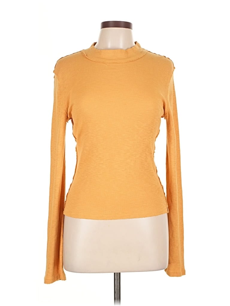 Pre-owned We The Free Long Sleeve Turtleneck In Yellow