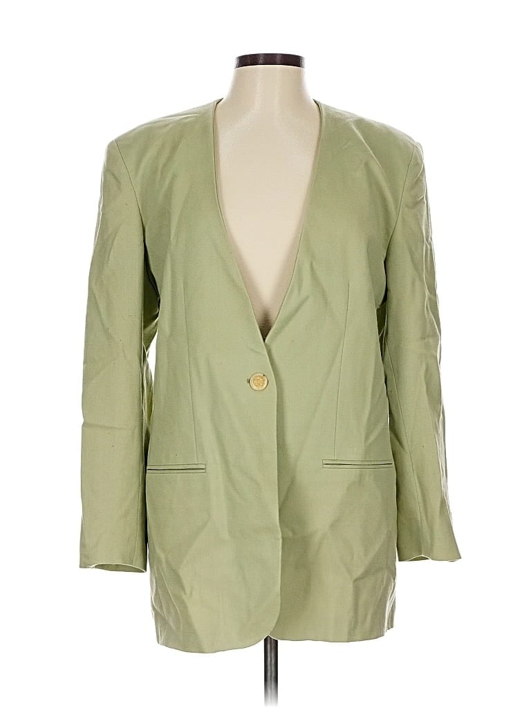 Pre-owned Assorted Brands Wool Blazer Jacket In Green