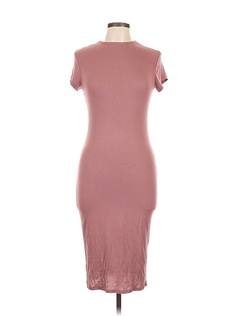 Pre-owned Vibe Sportswear Casual Dress In Burgundy