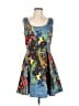 David Meister 100% Polyester Floral Blue Cocktail Dress Size 10 - photo 1