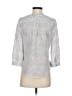 Ellie Kai 100% Silk Silver 3/4 Sleeve Silk Top Size 00 - photo 2
