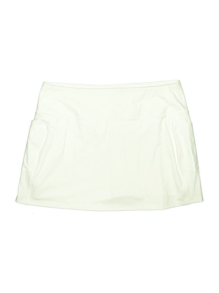 Pre-owned Lands' End Active Skort In White