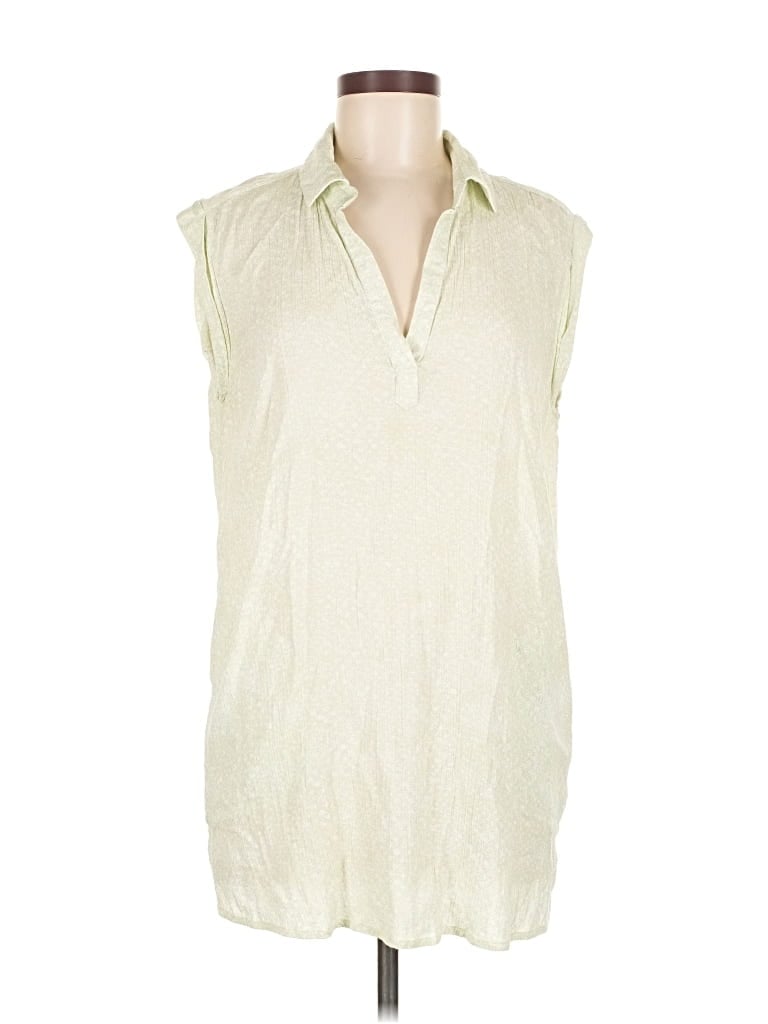 Pre-owned Prana Sleeveless Button Down Shirt In White