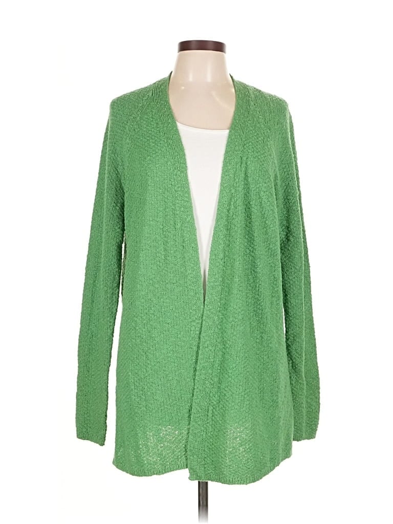 Pre-owned Jjill Cardigan Sweater In Green