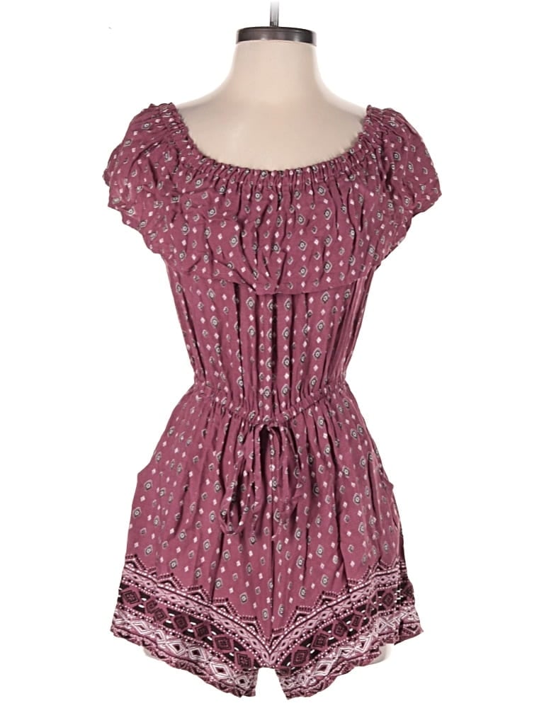 Pre-owned Haute Monde Romper In Burgundy