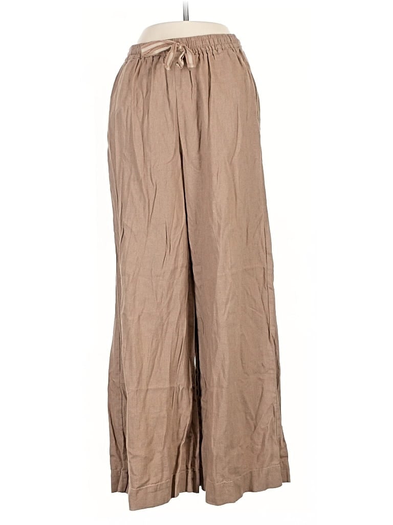 Pre-owned Max Studio Linen Pants In Brown