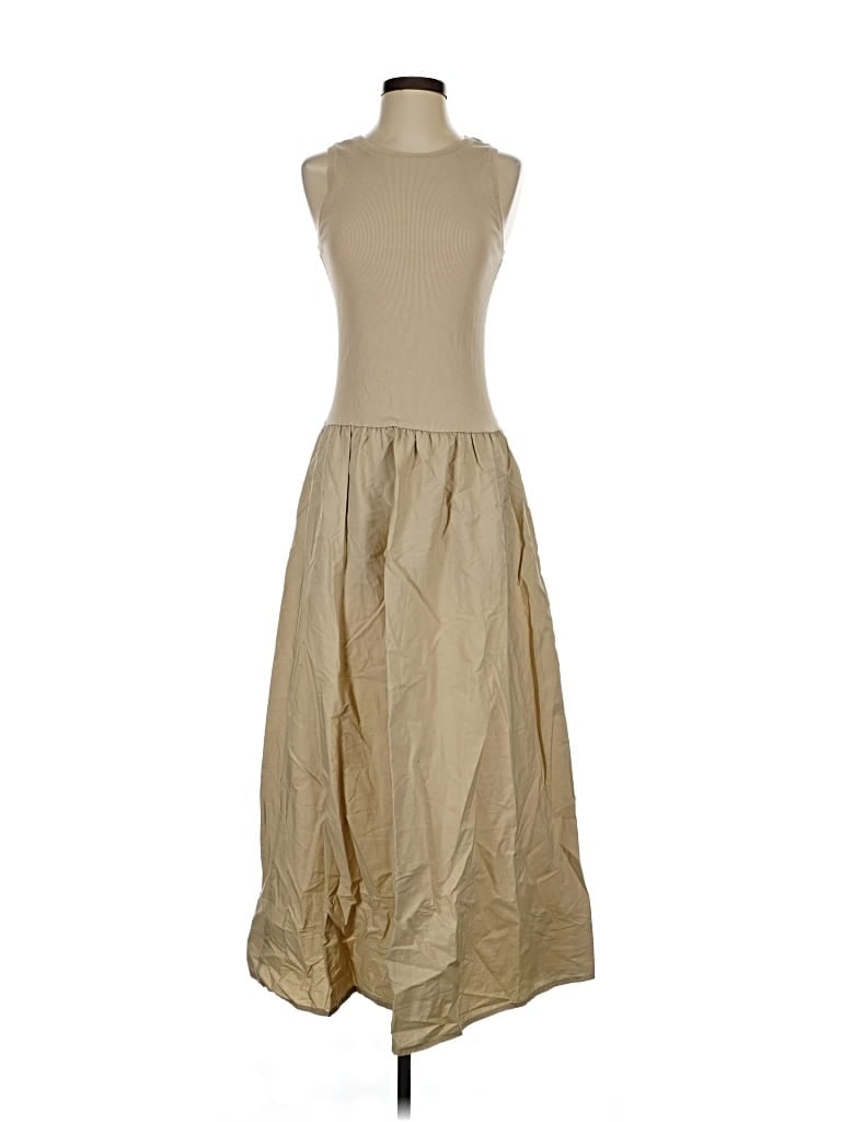 Pre-owned Mng Casual Dress In Brown