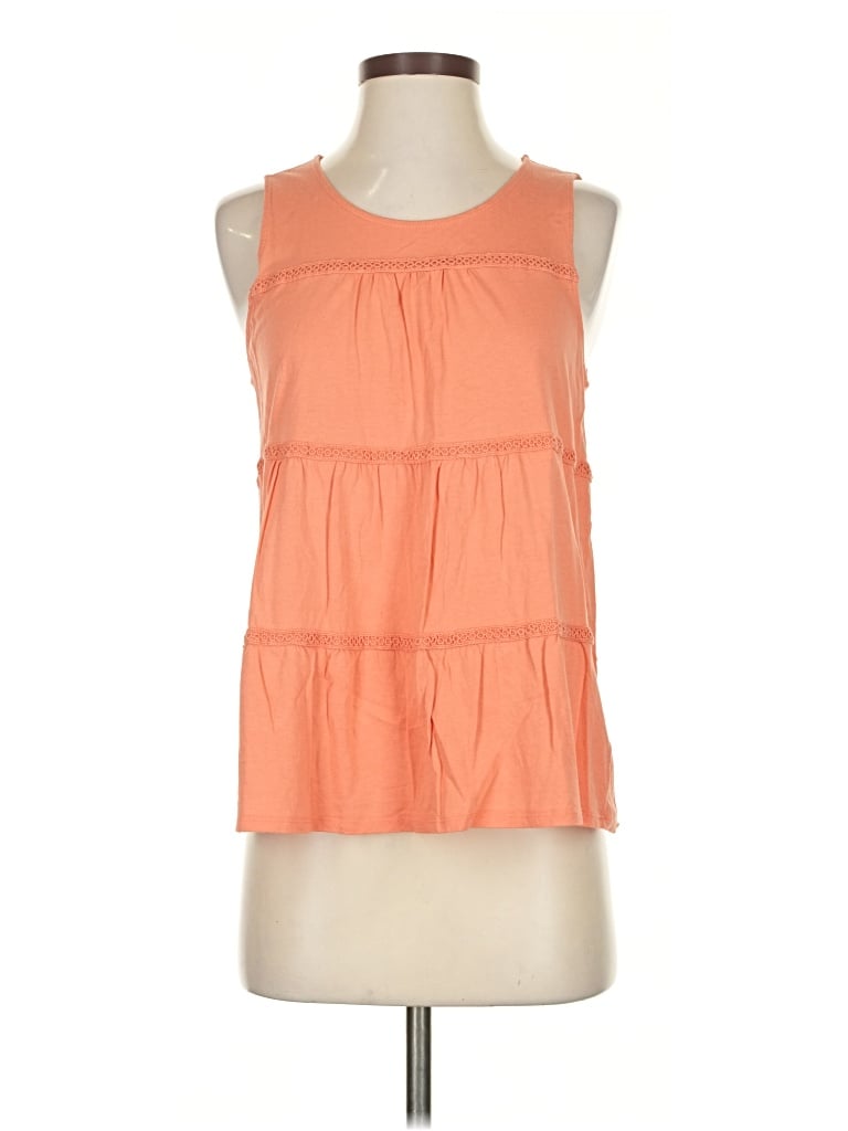 Pre-owned Lc Lauren Conrad Tank Top Orange Halter Neckline Tops