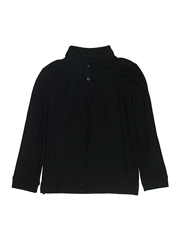 Pre-owned Nautica Kids' Long Sleeve Polo Shirt In Black