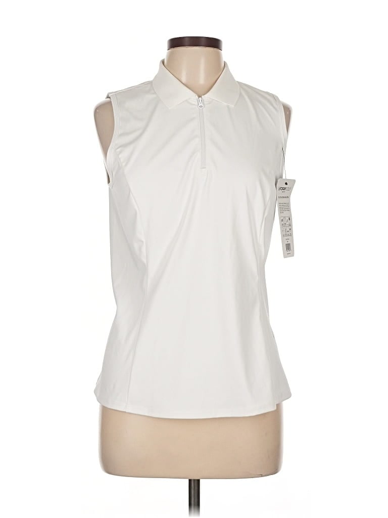 Pre-owned Foray Golf Sleeveless Polo Shirt In White