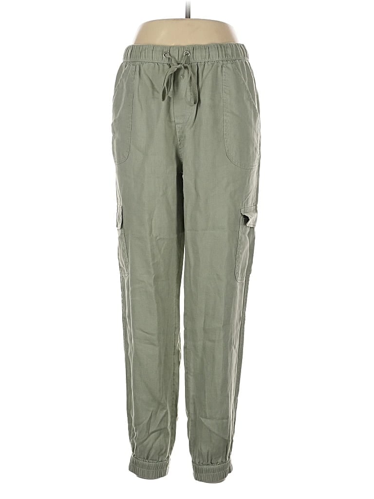 Pre-owned Nicole Miller Linen Pants In Green