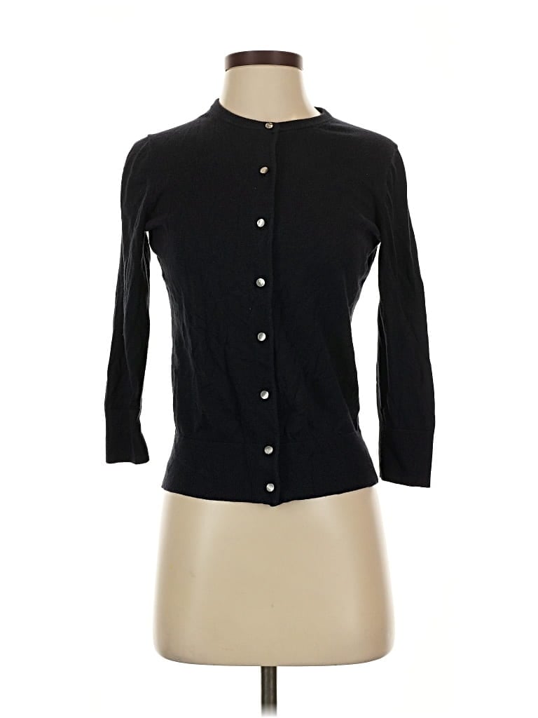 Pre-owned Ann Taylor 3/4 Sleeve Button Down Shirt In Black