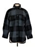 H&M 100% Polyester Plaid Black Coat Size XS - photo 1