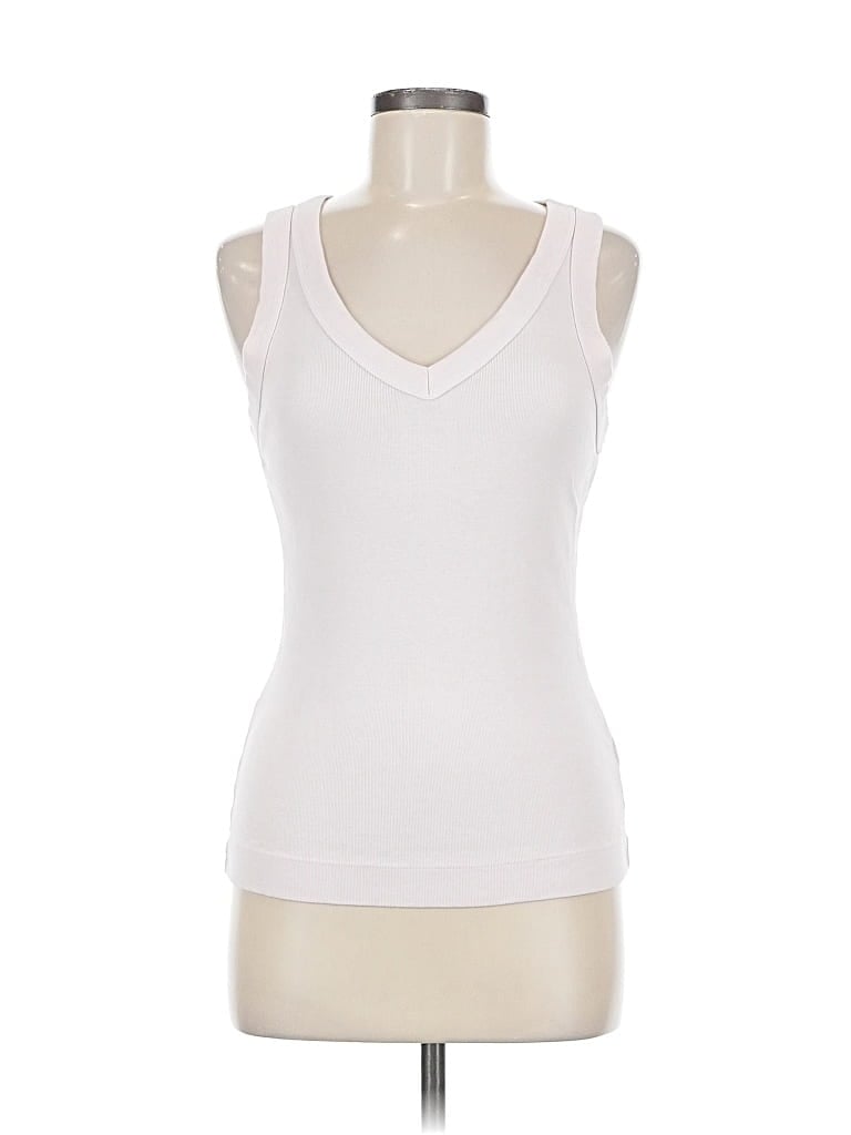 Pre-owned Michael Stars Tank Top White Strapless Neckline Tops