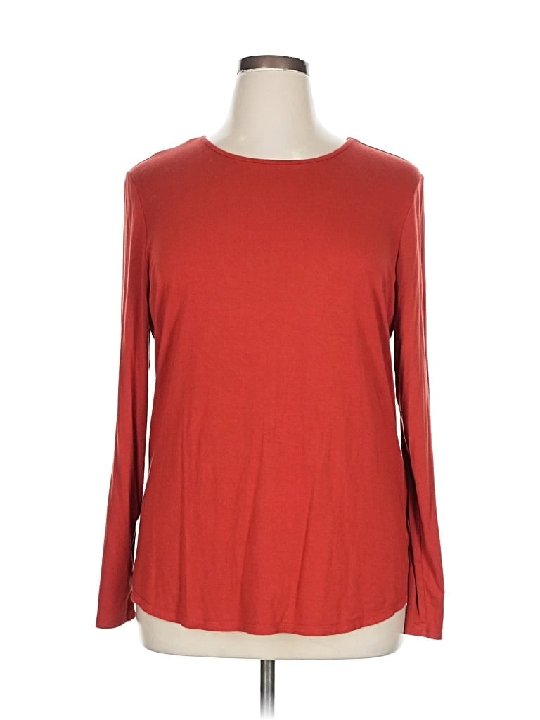 Pre-owned Chico's Long Sleeve T-shirt In Red