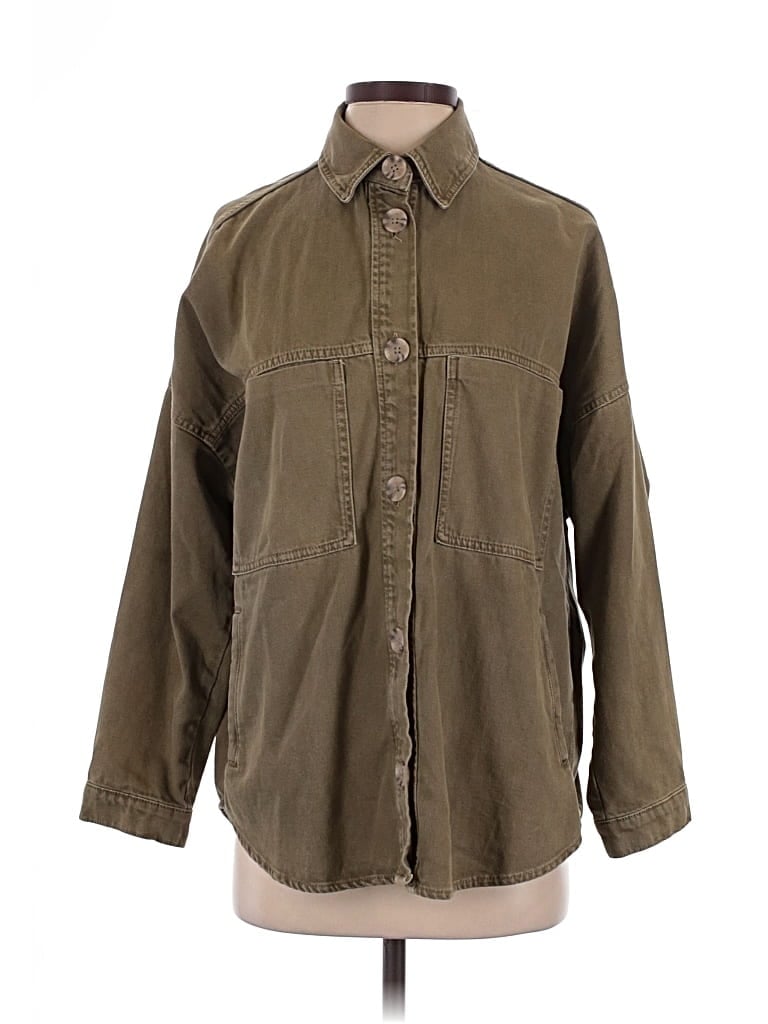 Pre-owned Zara Jacket In Green