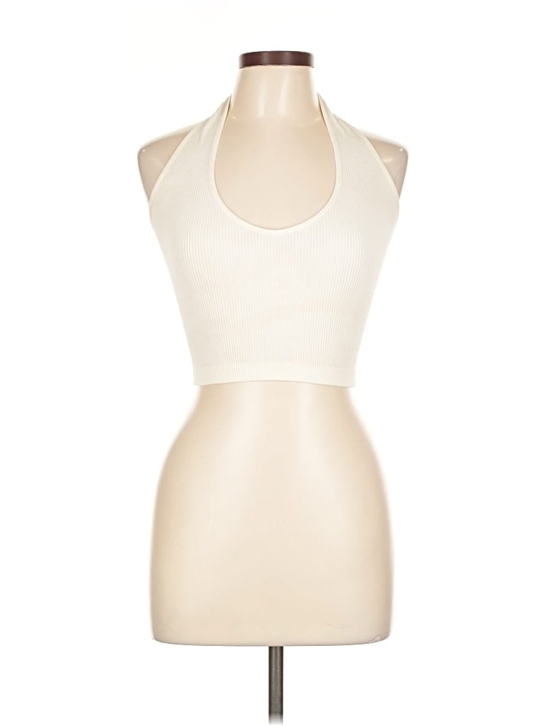 Pre-owned Sunday Best Halter Top Ivory Halter Neckline Tops In White
