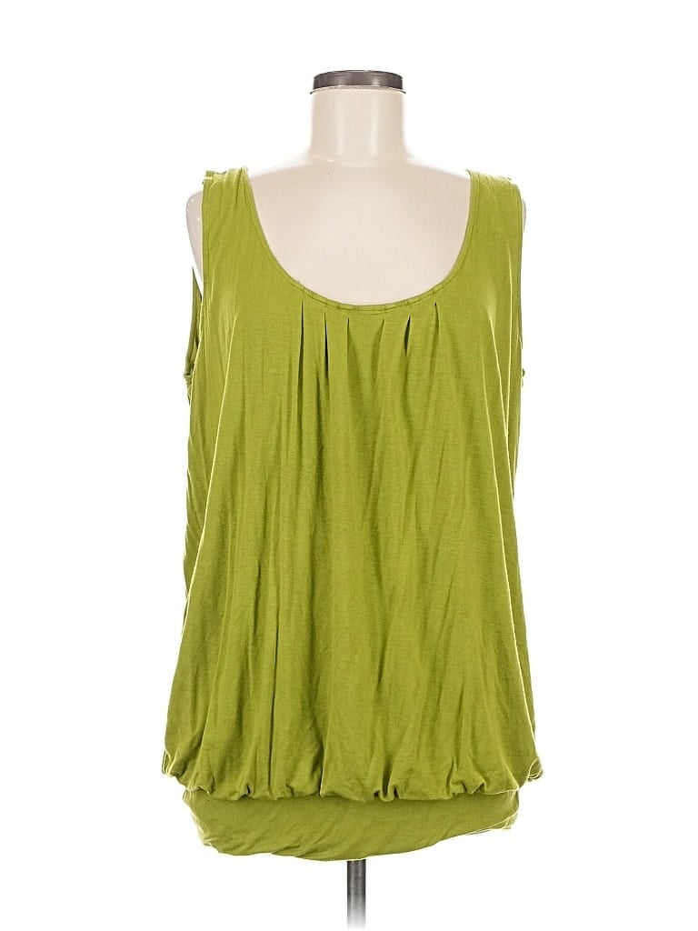 Pre-owned Ashley Stewart Sleeveless T-shirt In Green